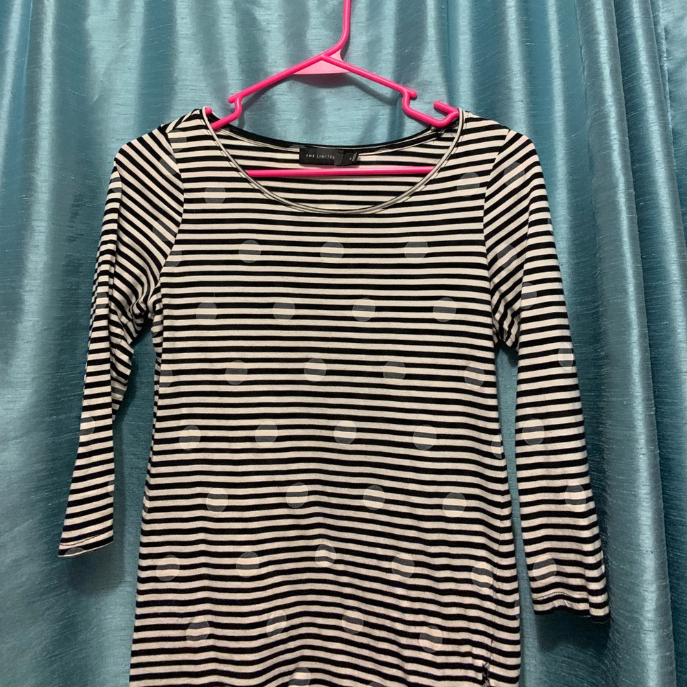 The Limited polka dot crop sleeve top
